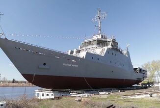 روسيا تنزل إلى المياه سفينة عسكرية جديدة